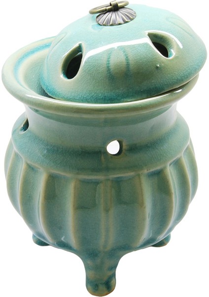 Tendur Tasarım Turkuaz Renkli Seramik Buhurdanlık modelleri