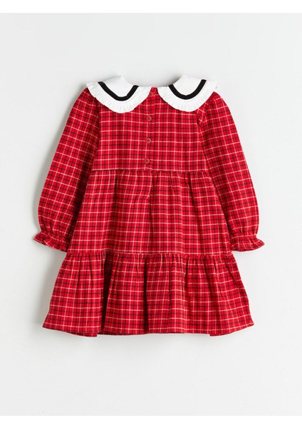 Lcw Yeni Sezon Bebe Yaka Ekose Desenli Kız Çocuk Elbise fiyatları