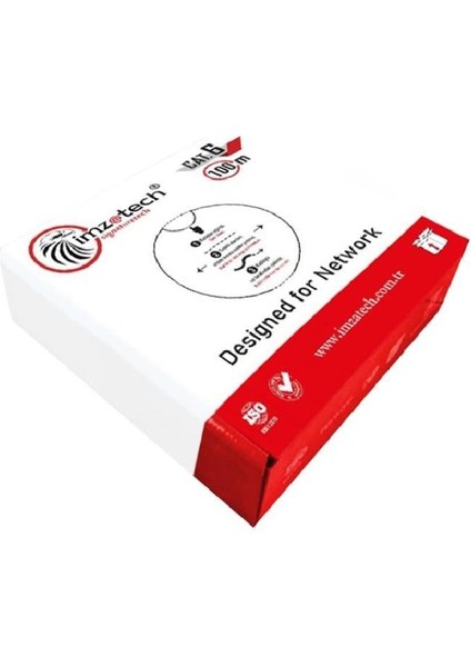 Imzatech Cat-6 9 10 (U/utp) 23 Awg Network Kablosu 100'LÜK Gri