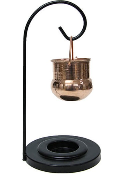 Standlı Kazan Tasarım Bronz Renkli Metal Buhurdanlık fiyatları