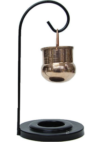 Standlı Kazan Tasarım Bronz Renkli Metal Buhurdanlık modelleri