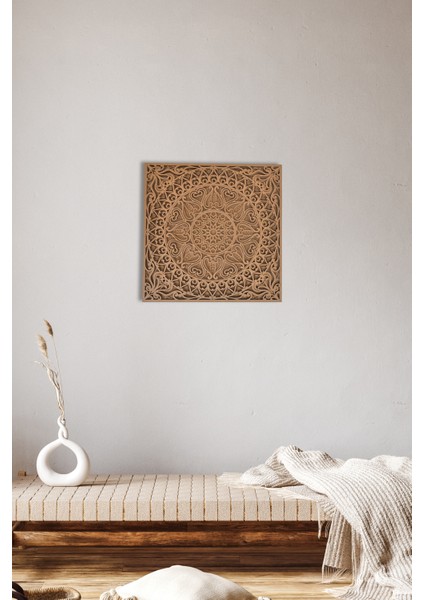 Atriyum Mandala Ham Ahşap Duvar Dekoru Bohem ve Iskandinav Ev Dekorasyonları Için Mükemmel Seçim fırsatları