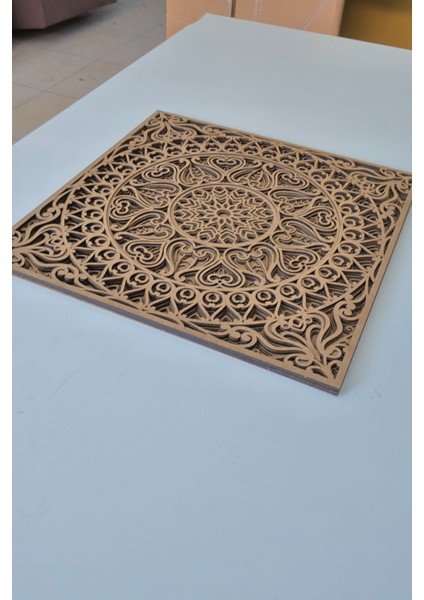 Atriyum Mandala Ham Ahşap Duvar Dekoru Bohem ve Iskandinav Ev Dekorasyonları Için Mükemmel Seçim indirimleri