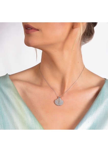 Zirkon Taşlı Istiridye Tasarım Isme Özel Yazılı 925 Ayar Gümüş Kadın Kolye fırsatları