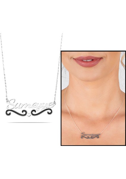 Isme Özel Yazılı 925 Ayar Gümüş Bayan Kolye fiyatları