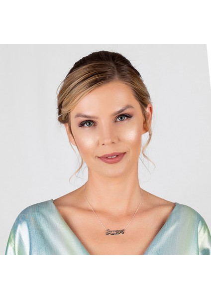 Isme Özel Yazılı 925 Ayar Gümüş Bayan Kolye modelleri