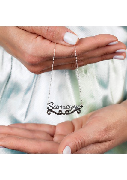 Isme Özel Yazılı 925 Ayar Gümüş Bayan Kolye indirimleri