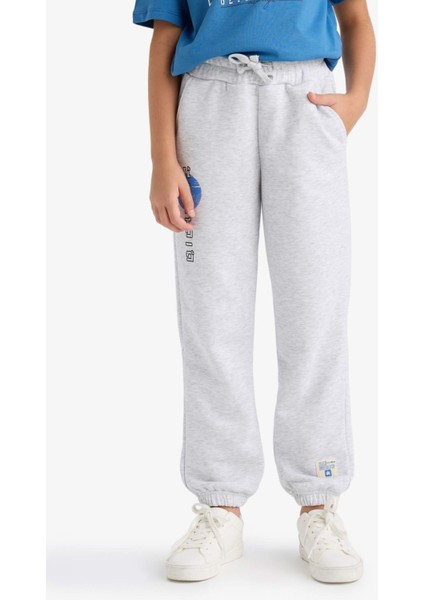 Kız Çocuk Beli Lastikli Baskılı Jogger Eşofman Altı E6929A825AU