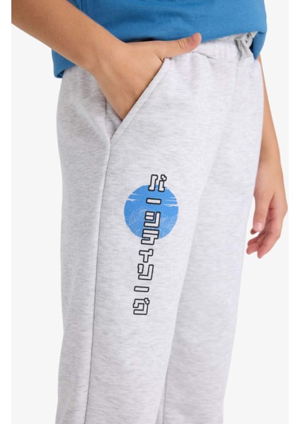 Kız Çocuk Beli Lastikli Baskılı Jogger Eşofman Altı E6929A825AU