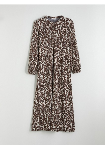 Lcw Yeni Sezon Özmarka Yeni Sezon Bisiklet Yaka Desenli A Kesim Elbise