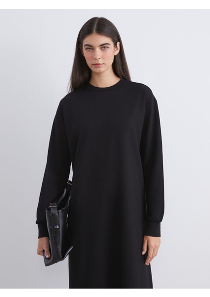 Lcw Yeni Sezon Cey Yeni Sezon Büyük Beden Bisiklet Yaka Sweatshirt Elbise modelleri