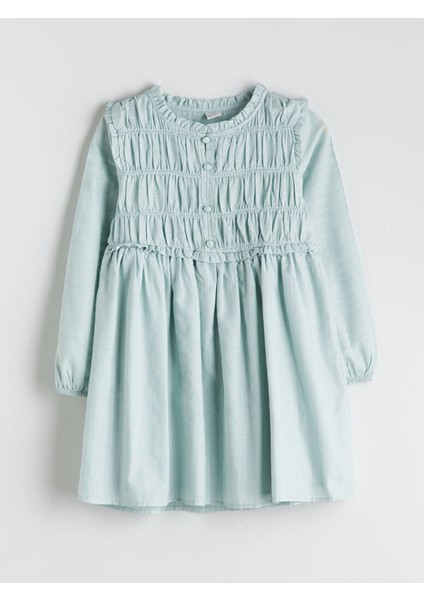 Lcw Yeni Sezon Yeni Sezon Bisiklet Yaka Kız Çocuk Elbise