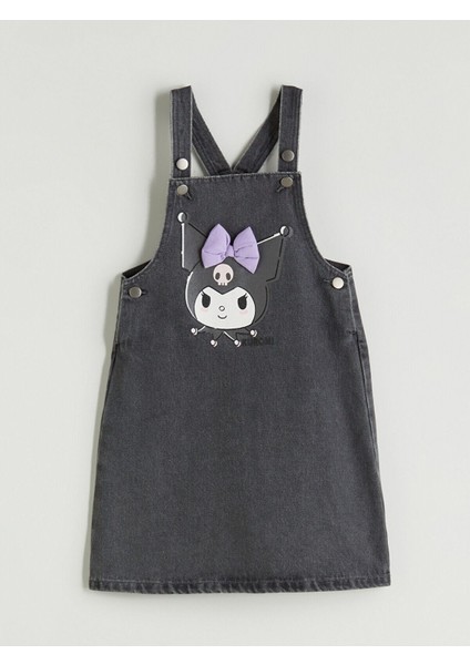 Lcw Yeni Sezon Uzg Store'dan Stilinizi Oluşturun | Kare Yaka Kuromi Baskılı Kız Çocuk Jean Elbise