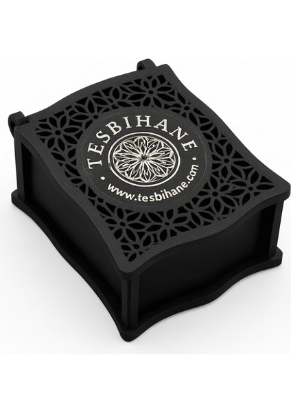 Hediye Notu Yazılı Siyah Ahşap Kolye Küpe Bileklik Set Takı Kutusu - M1