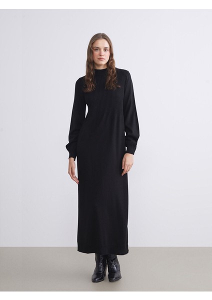 Lcw Yeni Sezon Artı Yeni Sezon Dik Yaka Triko Elbise