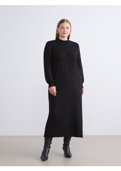 Lcw Yeni Sezon Artı Yeni Sezon Dik Yaka Triko Elbise fiyatları