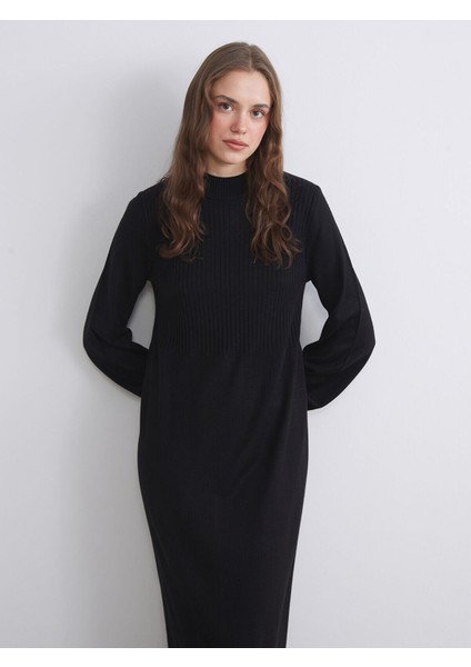 Lcw Yeni Sezon Artı Yeni Sezon Dik Yaka Triko Elbise modelleri