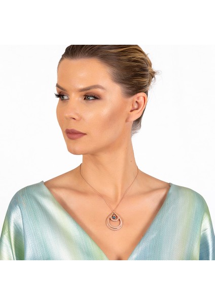 Isme Özel Yazılı Rose Renk 925 Ayar Gümüş Bayan Üç Damla Kolye fırsatları