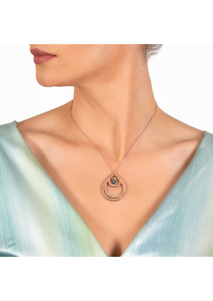 Isme Özel Yazılı Rose Renk 925 Ayar Gümüş Bayan Üç Damla Kolye indirimleri