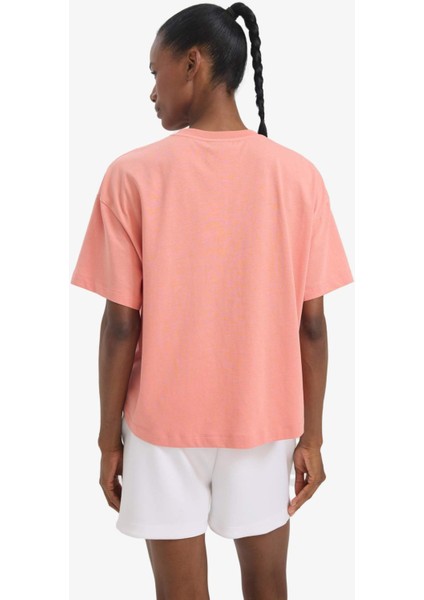 Fit NBA Los Angeles Lakers Oversize Geniş Kalıp Bisiklet Yaka Kısa Kollu Tişört