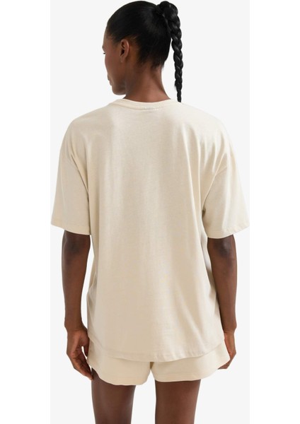 NBA Wordmark Oversize Geniş Kalıp Bisiklet Yaka Kısa Kollu Tişört E3845AX25SM