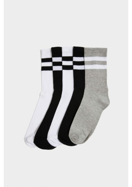 Erkek Rahat Lastikli 5'li Pamuklu Uzun Çorap F5317AXNS