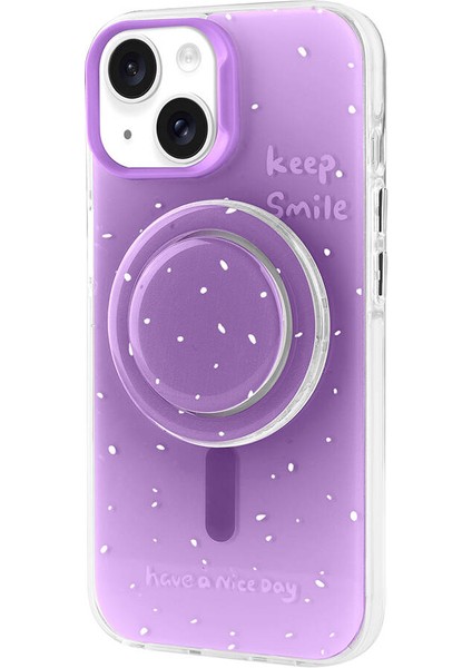 Apple iPhone 15 Kılıf M-Safe Şarj Özellikli Tak-Çıkar Pop Soketli Zore Tiktok Kapak