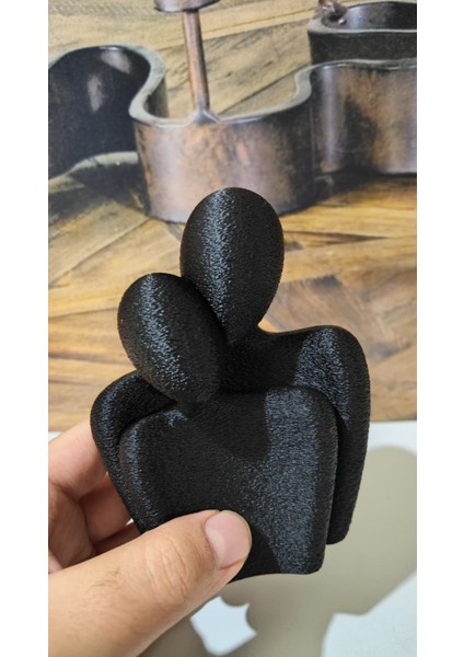 Taş Dokulu Çift Biblo & Vazo Takımı | Pla 3D Doğa Dostu Aşk Tasarımı modelleri