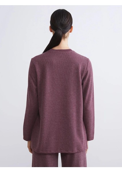 Büyük Beden Bisiklet Yaka Kadın Sweatshirt Tunik (W5) fırsatları