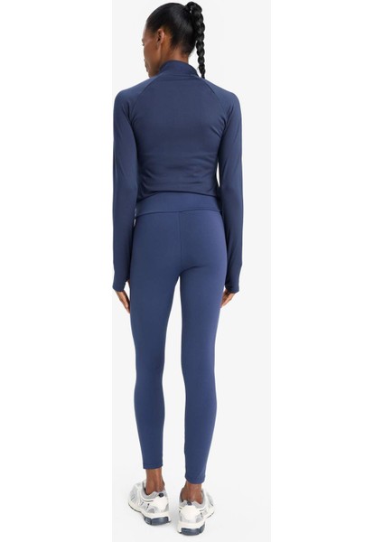 Toparlayıcı Yüksek Bel İçi Yumuşak Tüylü Beli Saran Basic Düz Sporcu Tayt W8206AZ25AU