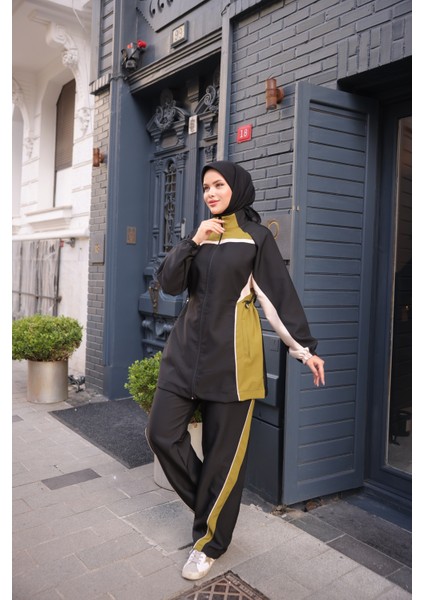 Kadın Tesettür Eşofman Takımı Fermuarlı Alt Üst Eşofman Takımı 522 fiyatları
