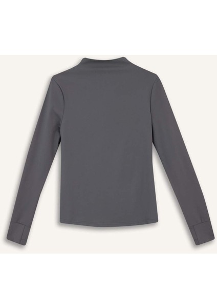 Slim Fit Dar Kesim Dik Yaka Hırka E9676AX25AU