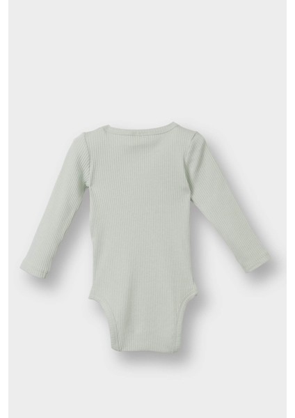 Erkek Bebek Yenidoğan Fitilli Kaşkorse 2'li Uzun Kollu Çıtçıtlı Body F4653A525AU