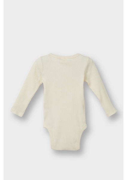 Erkek Bebek Yenidoğan Fitilli Kaşkorse 2'li Uzun Kollu Çıtçıtlı Body F4653A525AU