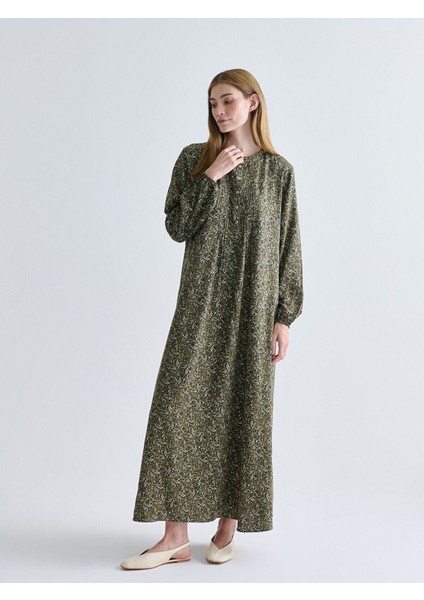 Lcw Yeni Sezon Peak Yeni Sezon Hakim Yaka Desenli A Kesim Elbise fiyatları