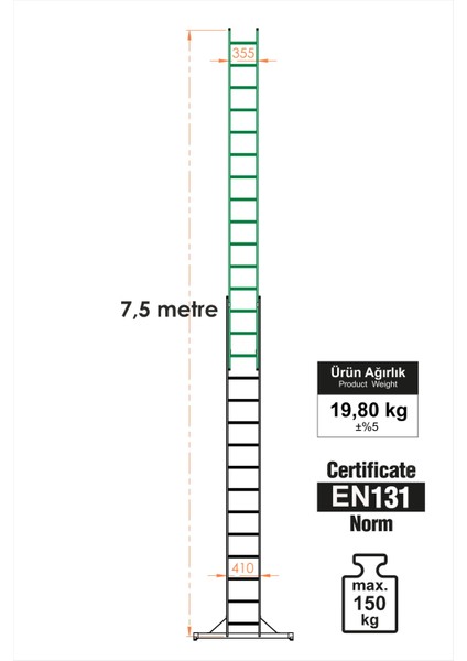 En Uzun Büyük 4X2M. Açılıp Kapanan A Tipi Sürgülü Kullanılabilen Ev Ofis Inşaat Yangın Merdiveni fiyatları
