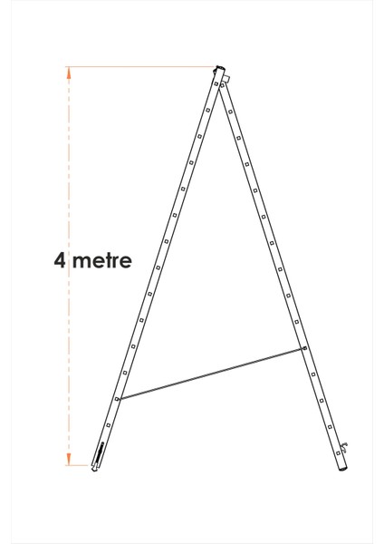 En Uzun Büyük 4X2M. Açılıp Kapanan A Tipi Sürgülü Kullanılabilen Ev Ofis Inşaat Yangın Merdiveni modelleri
