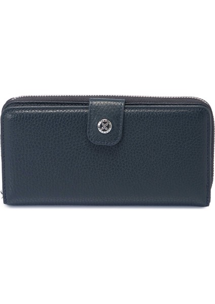 Lacivert Hakiki Deri Kadın Cüzdan - S1CB00005789-A38