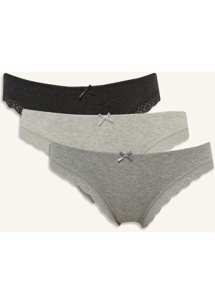 Dantel Detaylı Ribana 3'lü Brazilian Külot D8672AX25AU