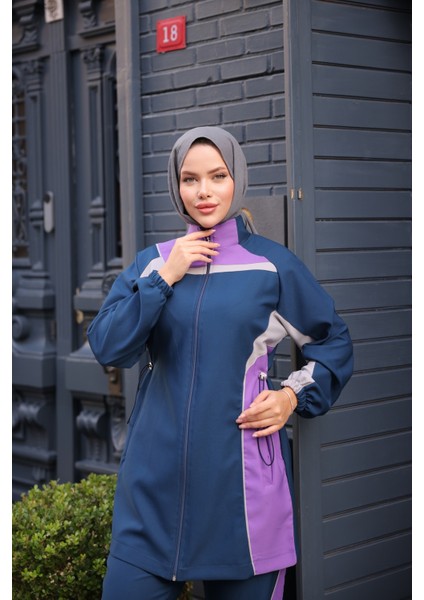 Kadın Tesettür Eşofman Takımı Fermuarlı Alt Üst Eşofman Takımı 522 modelleri