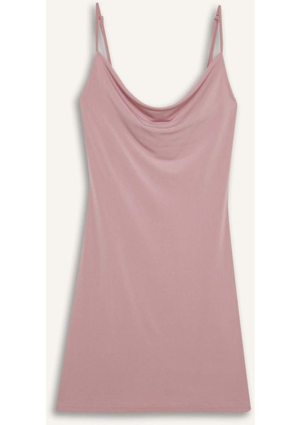 Coool Degaje Yaka Askılı Mini Elbise