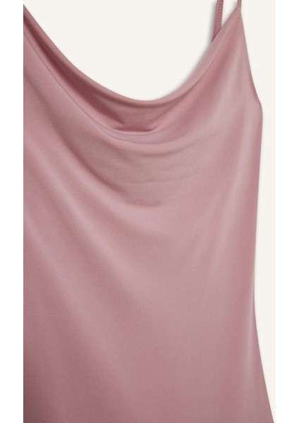 Coool Degaje Yaka Askılı Mini Elbise