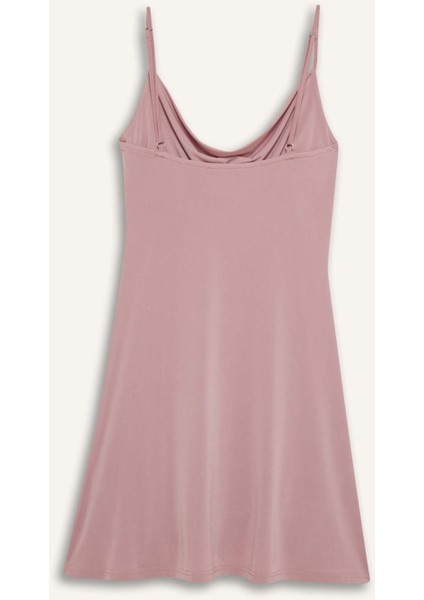 Coool Degaje Yaka Askılı Mini Elbise