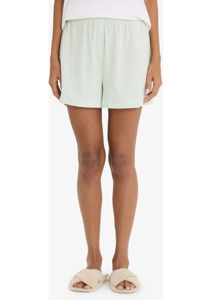 Pijama Takımı Regular Fit Baskılı Kısa Kollu Üst Şort F5579AX25SM