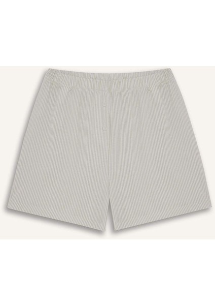 Pijama Takımı Regular Fit Baskılı Kısa Kollu Üst Şort F5579AX25SM