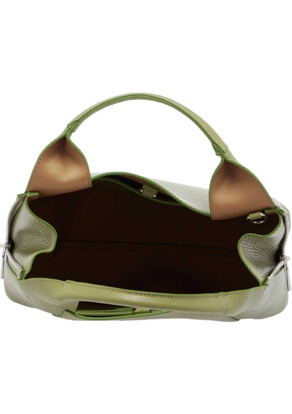 Yeşil Hakiki Deri Kadın El Çantası - S24Y1BC80262-U8V