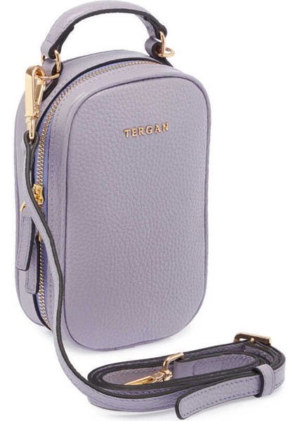 Lila Hakiki Deri Kadın Çapraz Askılı Çanta - S24Y1BC80287-P5M