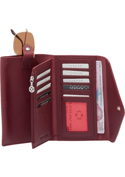 Bordo Hakiki Deri Kadın Cüzdan - S1CB00005811-M71