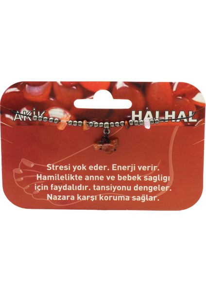 Makrome Örgülü Natural Kesim Akik Doğaltaş Halhal fiyatları