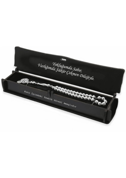 Özel Mesaj Yazılı Siyah Ahşap Elegance Hediye Tesbih Kutusu - M4 fiyatları